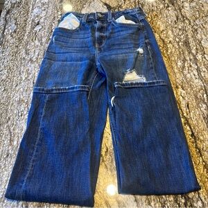 Willow + Root Women’s Dad Strechy Ripped Jeans Size 24 99% Cotton 1% Spandex